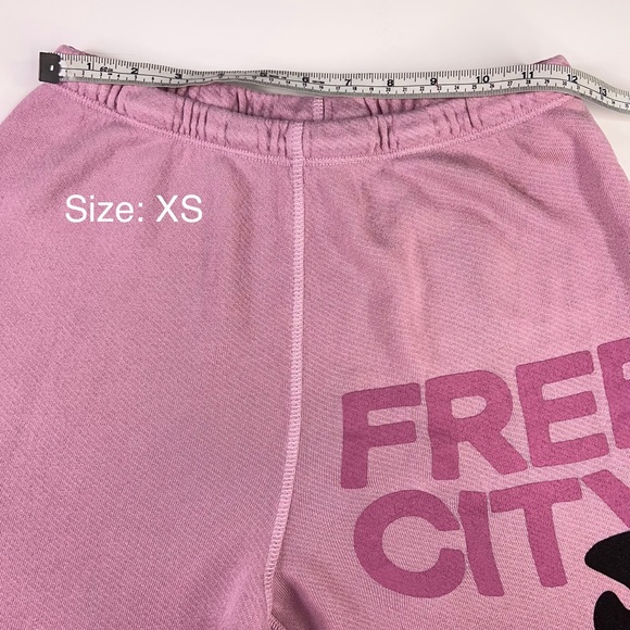 Freecity Superfluff Lux OG Rose Water Splash Pink Sweatpants Women's Sz XS-M New - Picture 12 of 14